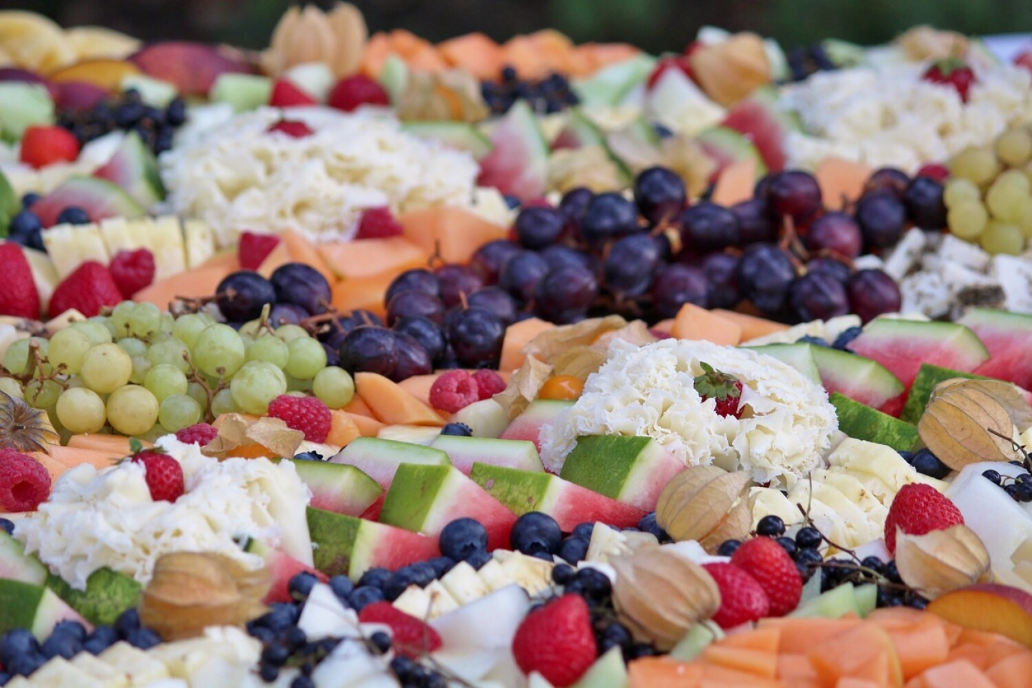 jedzenie przygotowane przez firmę cateringową