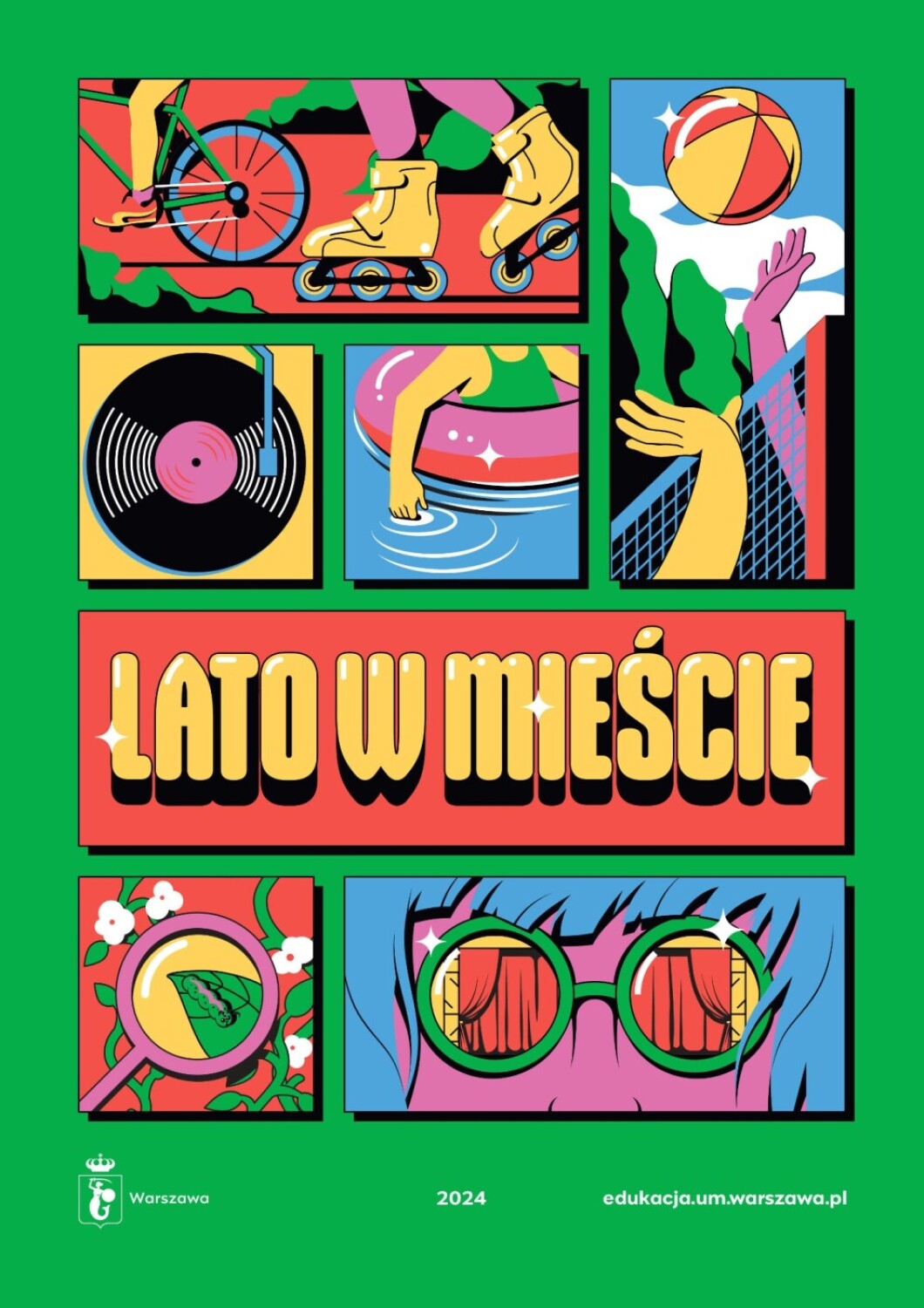 infografika lato w mieście