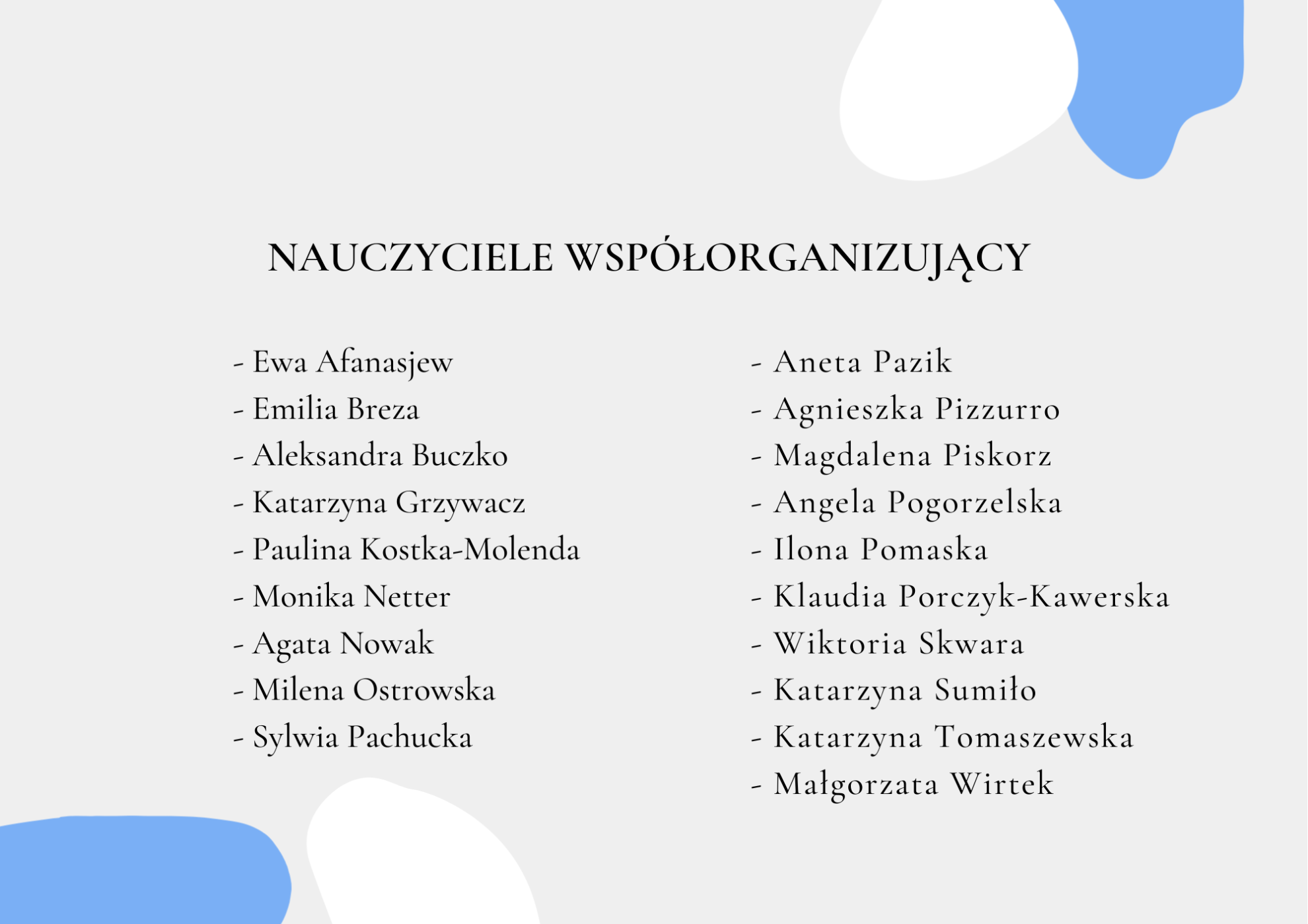 Nauczyciele wspierający proces kształcenia